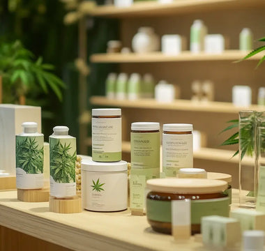 Variété Produits CBD Puissants Exposés