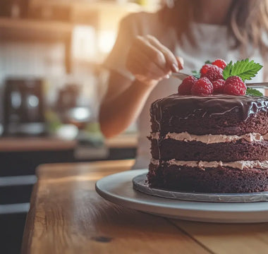 Gâteau CBD Chocolat Table Rustique