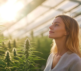 Femme Européenne Contemplation Cannabis