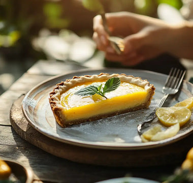 "Tarte CBD Citron Table Rustique"